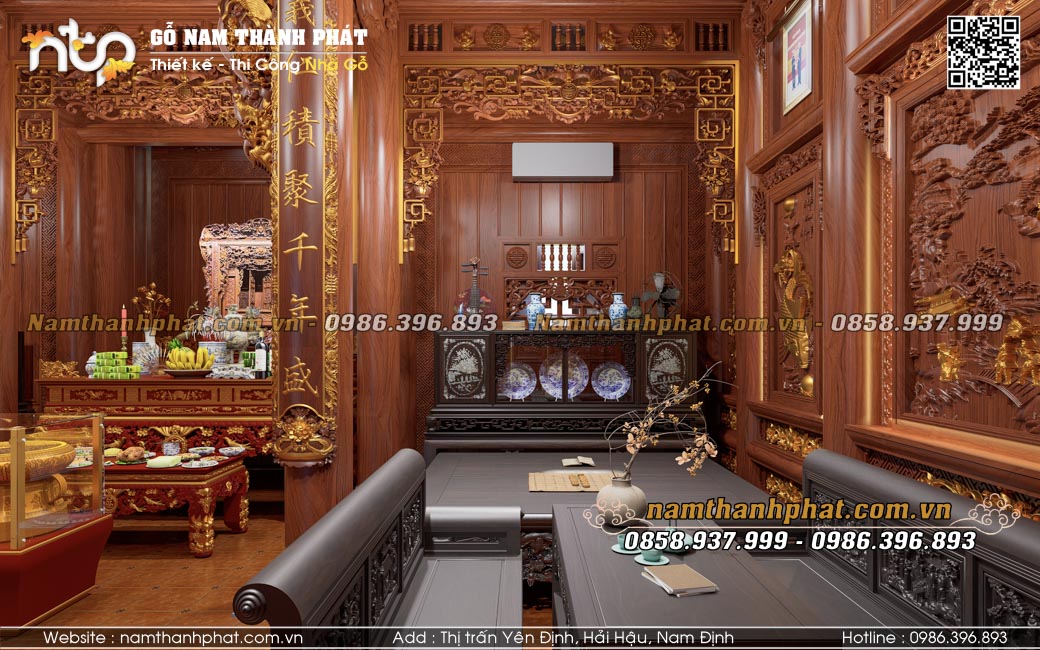 Bố trí nội thất gian bên trái